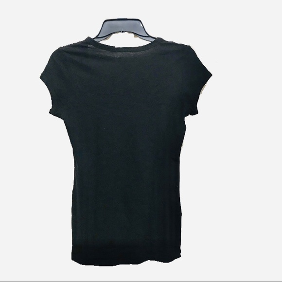 Guess Fitted Logo Embroidered Graphic Black Shirt - Picture 2 of 4